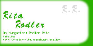 rita rodler business card